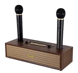 Kisonly G102 Bluetooth Speaker Karaoke + 2 Microphone